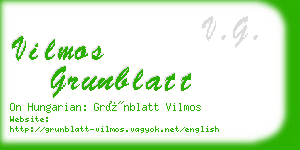 vilmos grunblatt business card